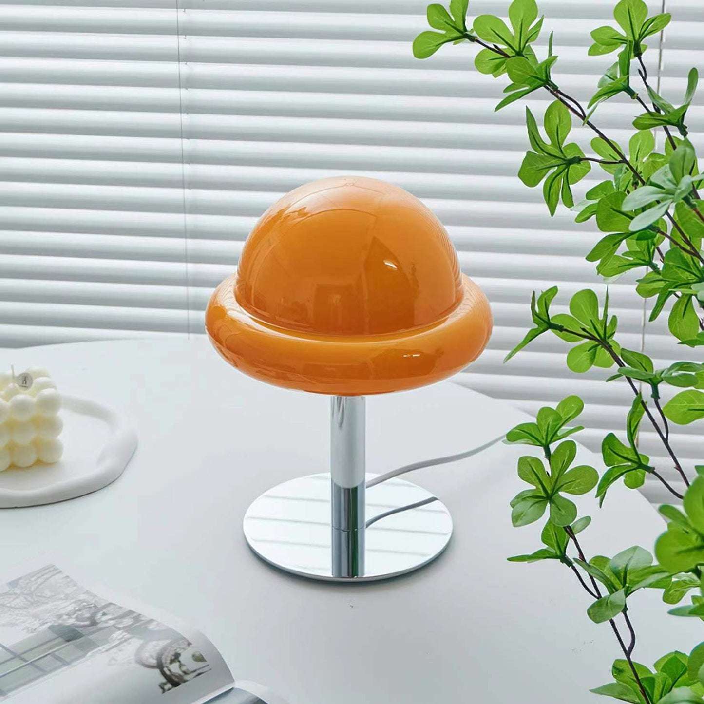 Bauhaus Mushroom Glass Table Lamp For Bedroom