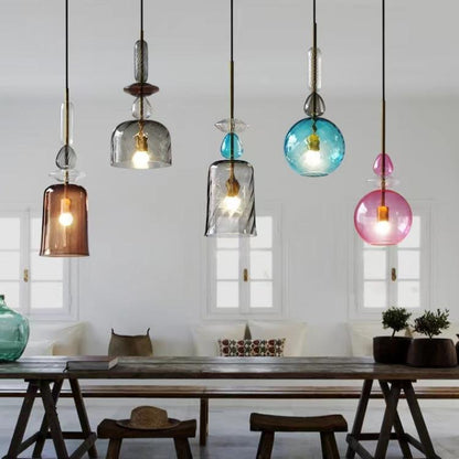 Scandinavian Colorful Candy Glass Pendant Light