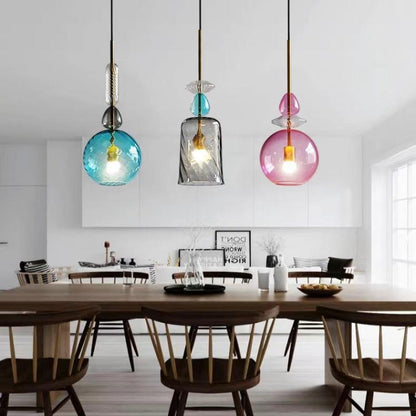 Scandinavian Colorful Candy Glass Pendant Light