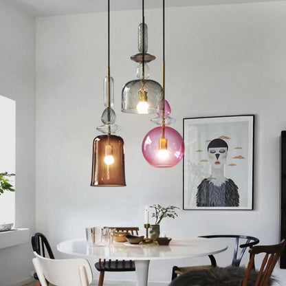 Scandinavian Colorful Candy Glass Pendant Light