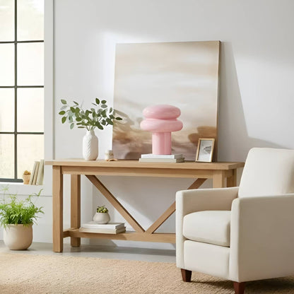 Scandinavian Puffy Glass Mushroom Table Lamp