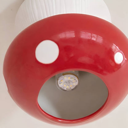 Small Ceramic Decorative Mushroom Recessed Ceiling Light