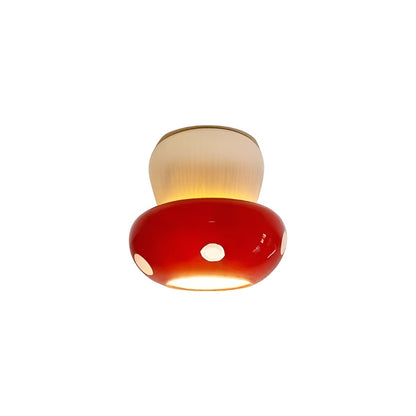 Small Ceramic Decorative Mushroom Recessed Ceiling Light