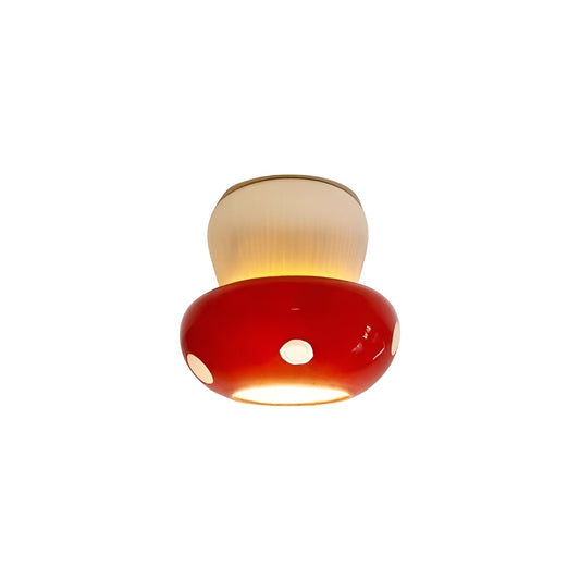 Small Ceramic Decorative Mushroom Recessed Ceiling Light