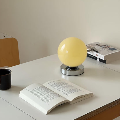 Small Modern Art Deco Glass Globe Table Lamp