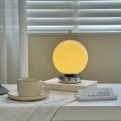 Small Modern Art Deco Glass Globe Table Lamp
