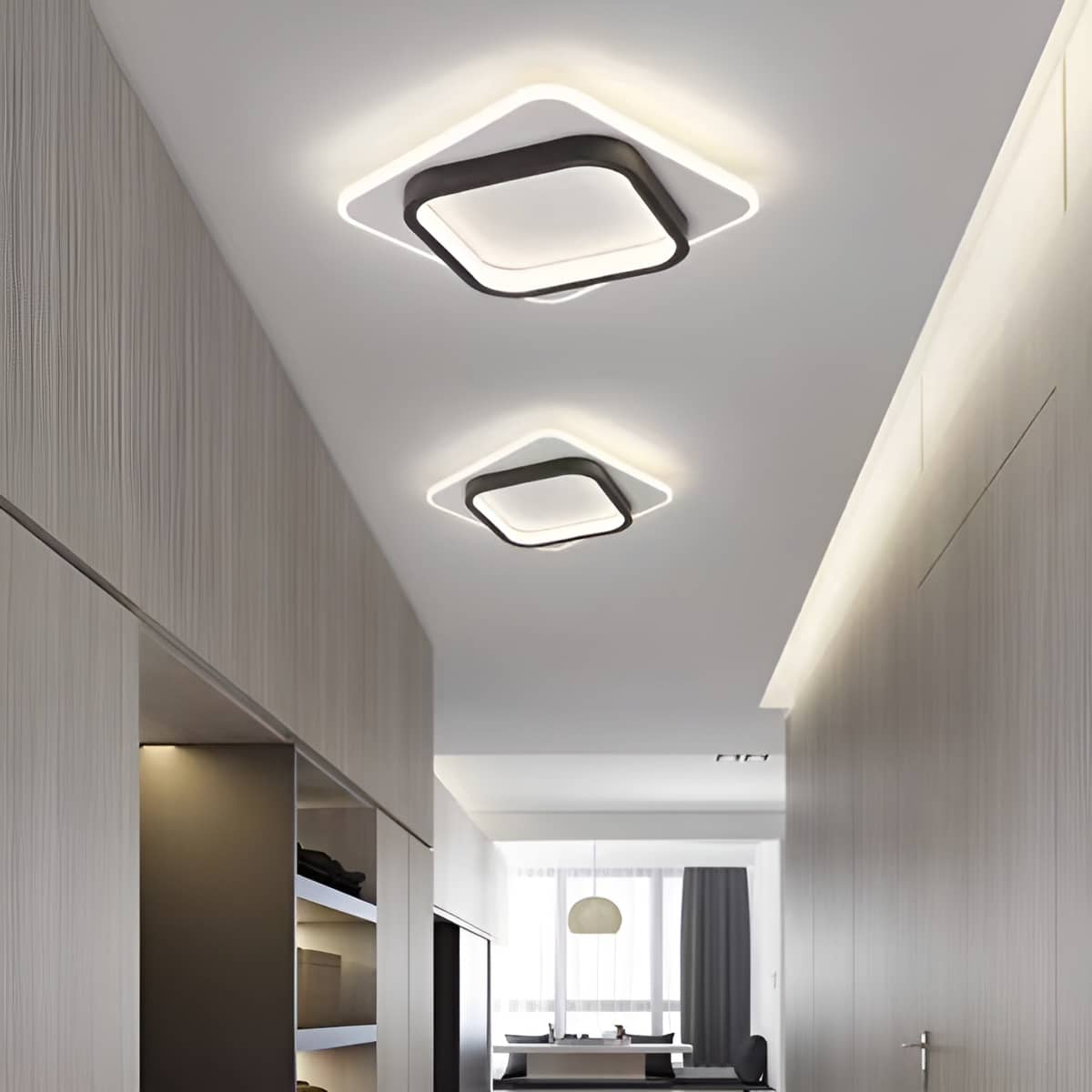 Small Geometric LED Modern Square Ceiling Light