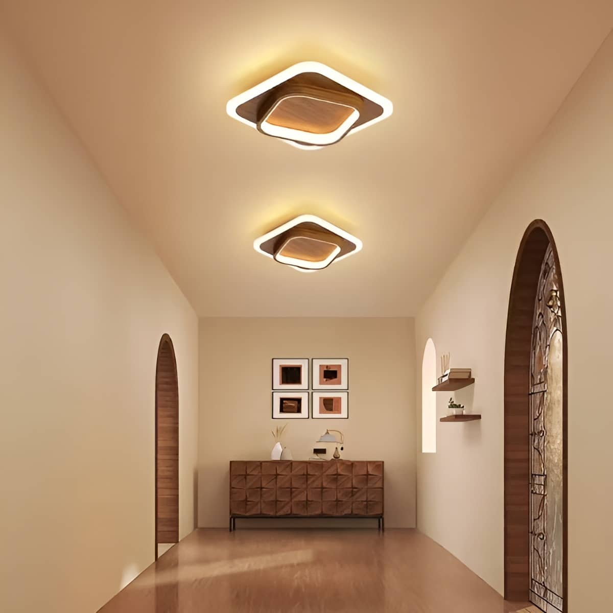 Small Geometric LED Modern Square Ceiling Light