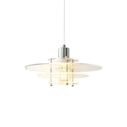 Space Age Acrylic Flying Saucer Pendant Light