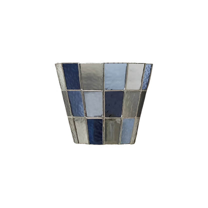 Vintage Tiffany Wandlampe aus Buntglas im Halbkorb-Design