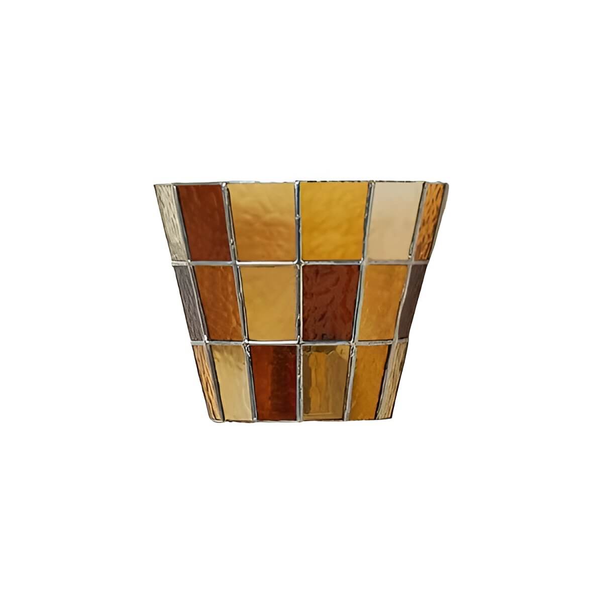 Stained Glass Half Basket Design Vintage Tiffany Wall Light