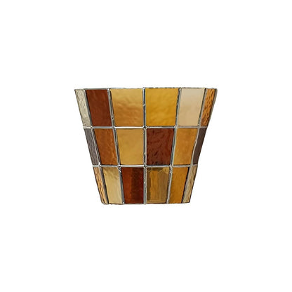 Stained Glass Half Basket Design Vintage Tiffany Wall Light