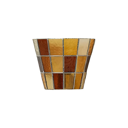 Stained Glass Half Basket Design Vintage Tiffany Wall Light