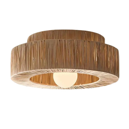 Straw Art Wabi Sabi Rattan Ceiling Lamp