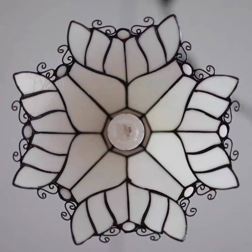 Tiffany Leaf Stained Glass Pendant Light