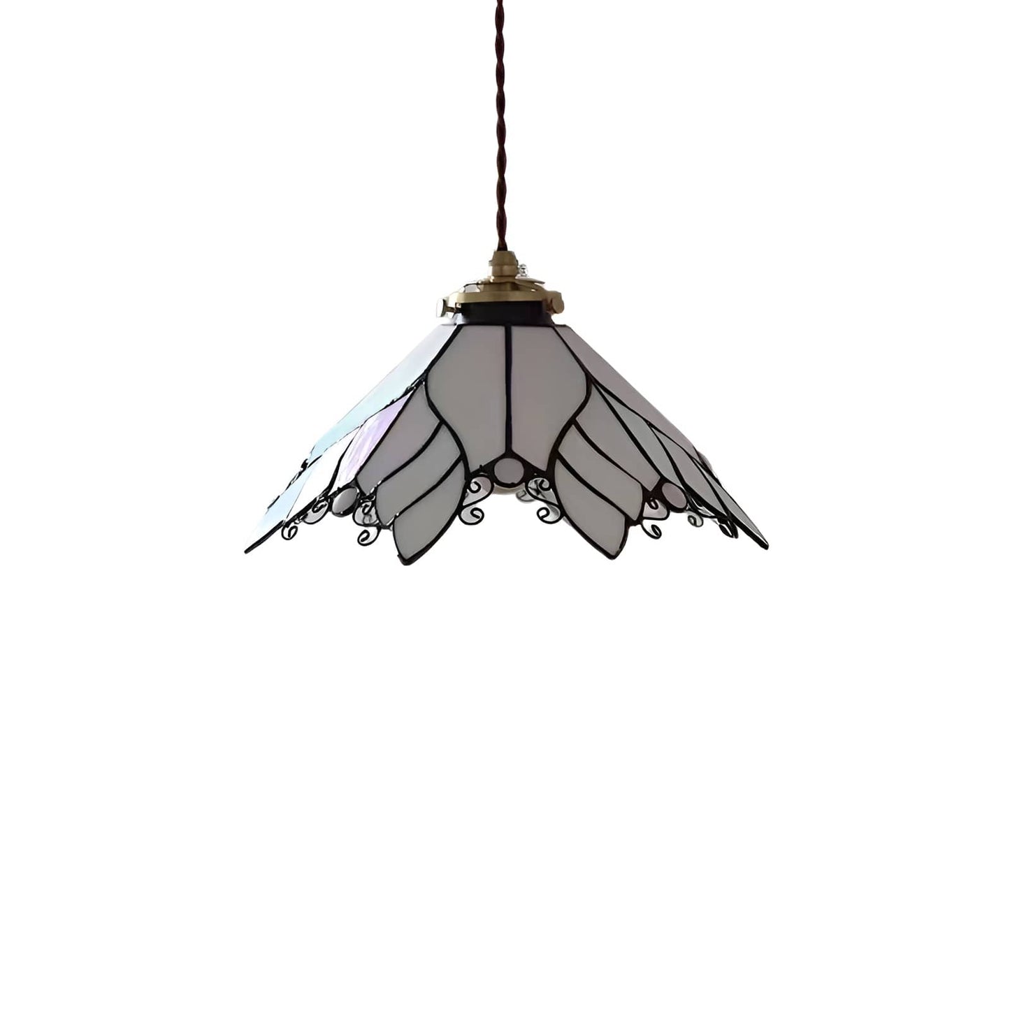 Tiffany Leaf Stained Glass Pendant Light