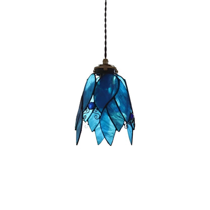 Tiffany Leaf Stained Glass Pendant Light