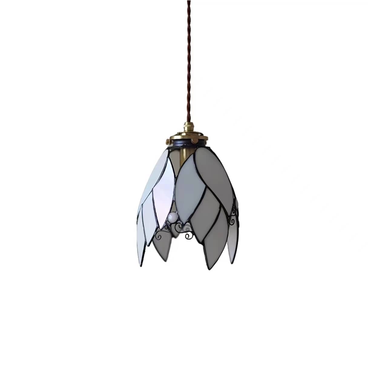 Tiffany Leaf Stained Glass Pendant Light