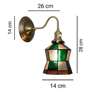 Tiffany Antique Stained Glass Wall Light