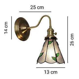 Tiffany Antique Stained Glass Wall Light