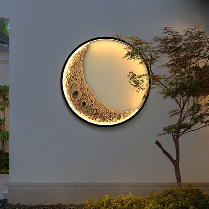 Creative 3D Resin Moon Shape Wall Lamp