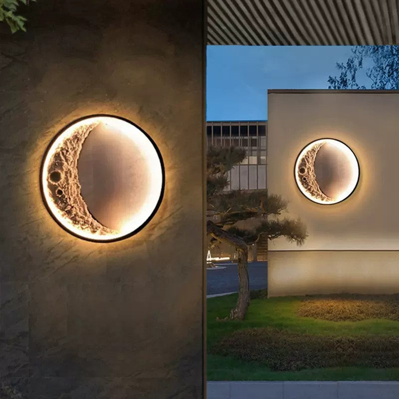 Creative 3D Resin Moon Shape Wall Lamp