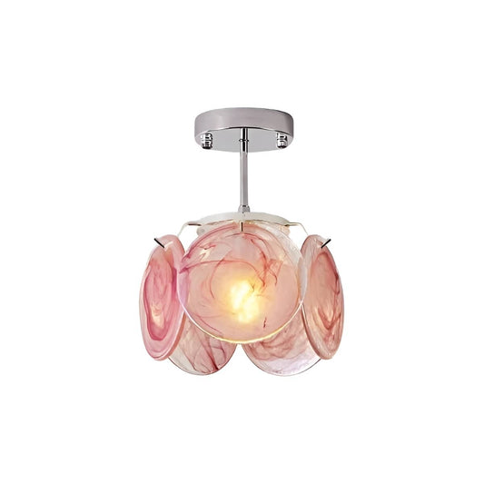 Vintage Artistic Murano Glass Petal Ceiling Light