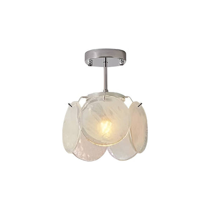 Blumen Deckenleuchte Jugendstil Murano Glas