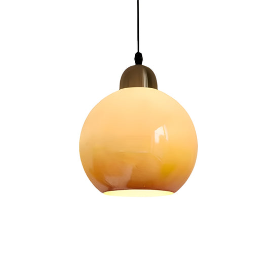 Vintage Bauhaus Globe Orange Pendant Light