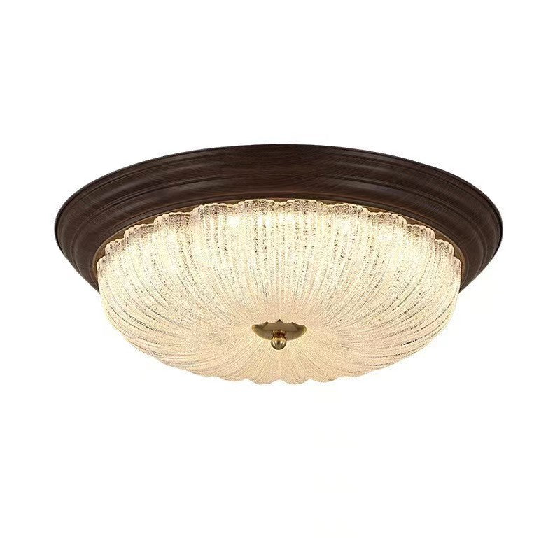 Vintage American Style Round Glass Ceiling Lamp