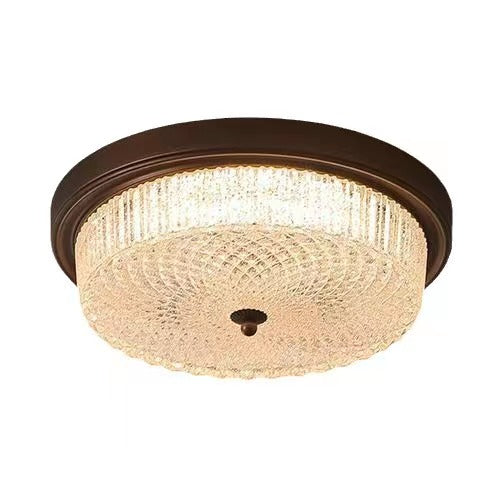 Vintage American Style Round Glass Ceiling Lamp