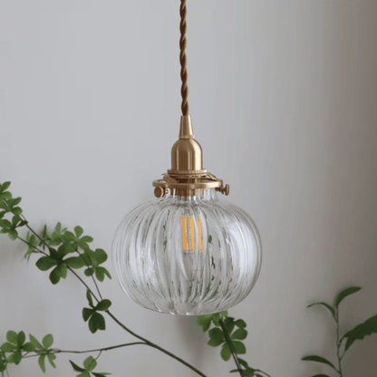 Vintage Industrial Glass Pendant Light For Dining Rooms