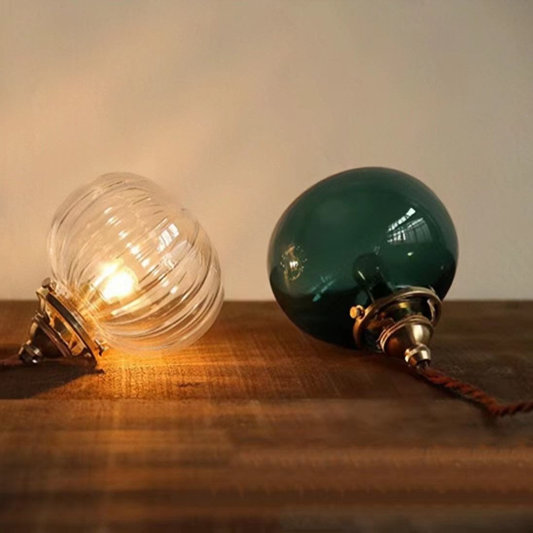 Vintage Industrial Glass Pendant Light For Dining Rooms