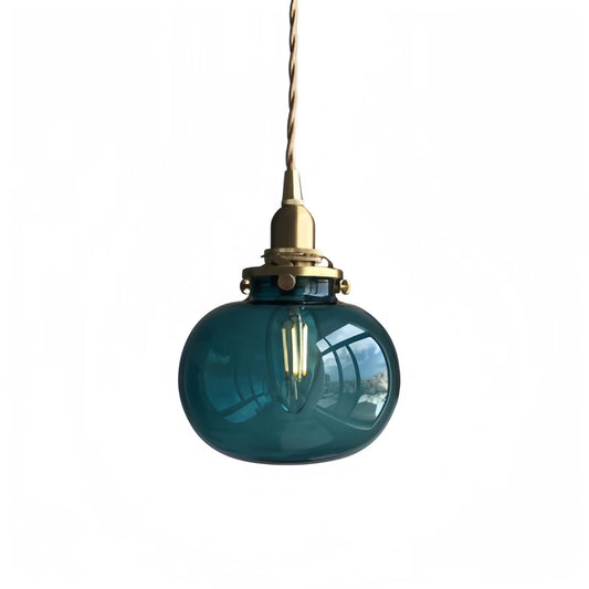 Vintage Industrial Glass Pendant Light For Dining Rooms