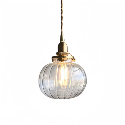 Vintage Industrial Glass Pendant Light For Dining Rooms