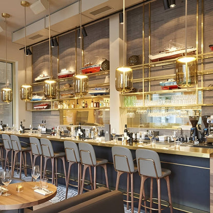 Vintage Industrial LED Knot and Coloured Glass Pendant Light