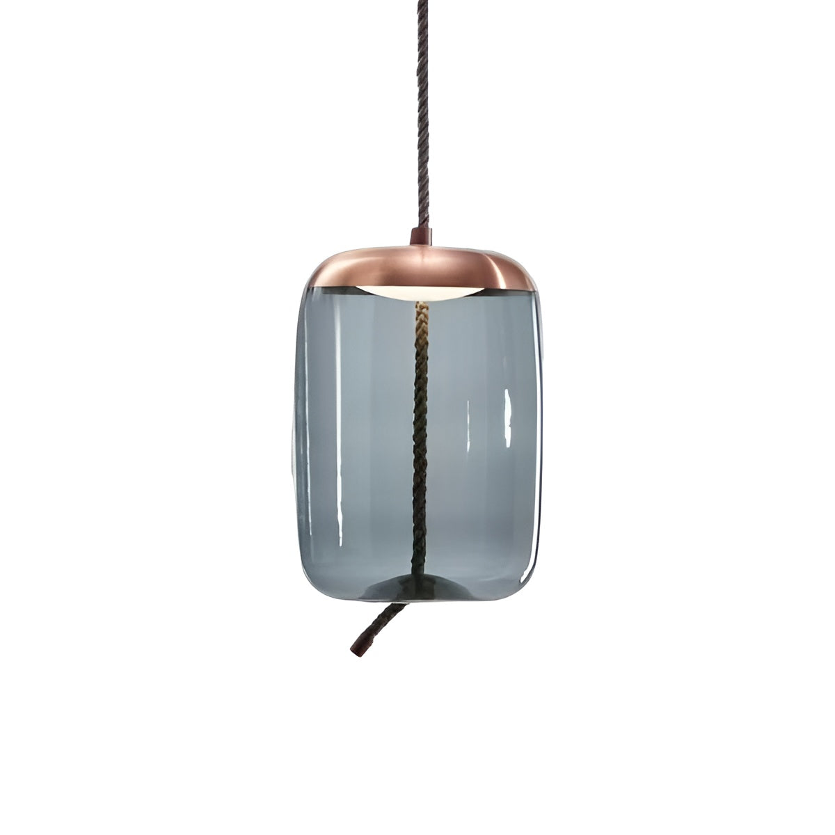 Vintage Industrial LED Knot and Coloured Glass Pendant Light