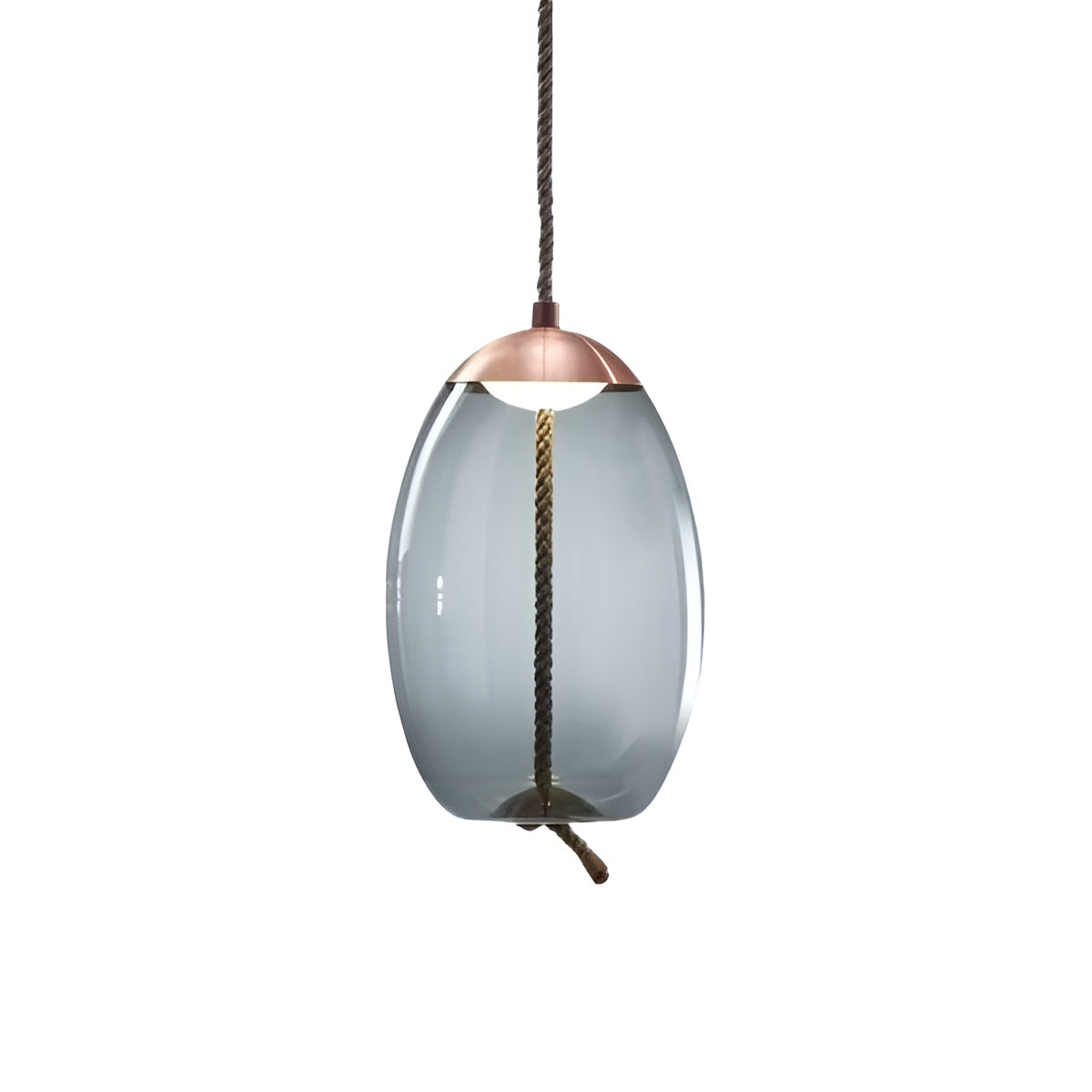 Vintage Industrial LED Knot and Coloured Glass Pendant Light