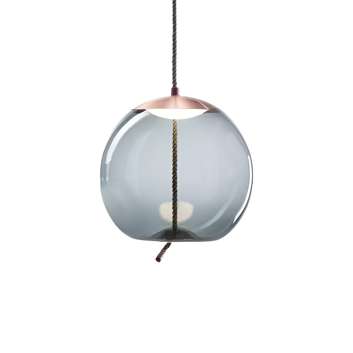 Vintage Industrial LED Knot and Coloured Glass Pendant Light