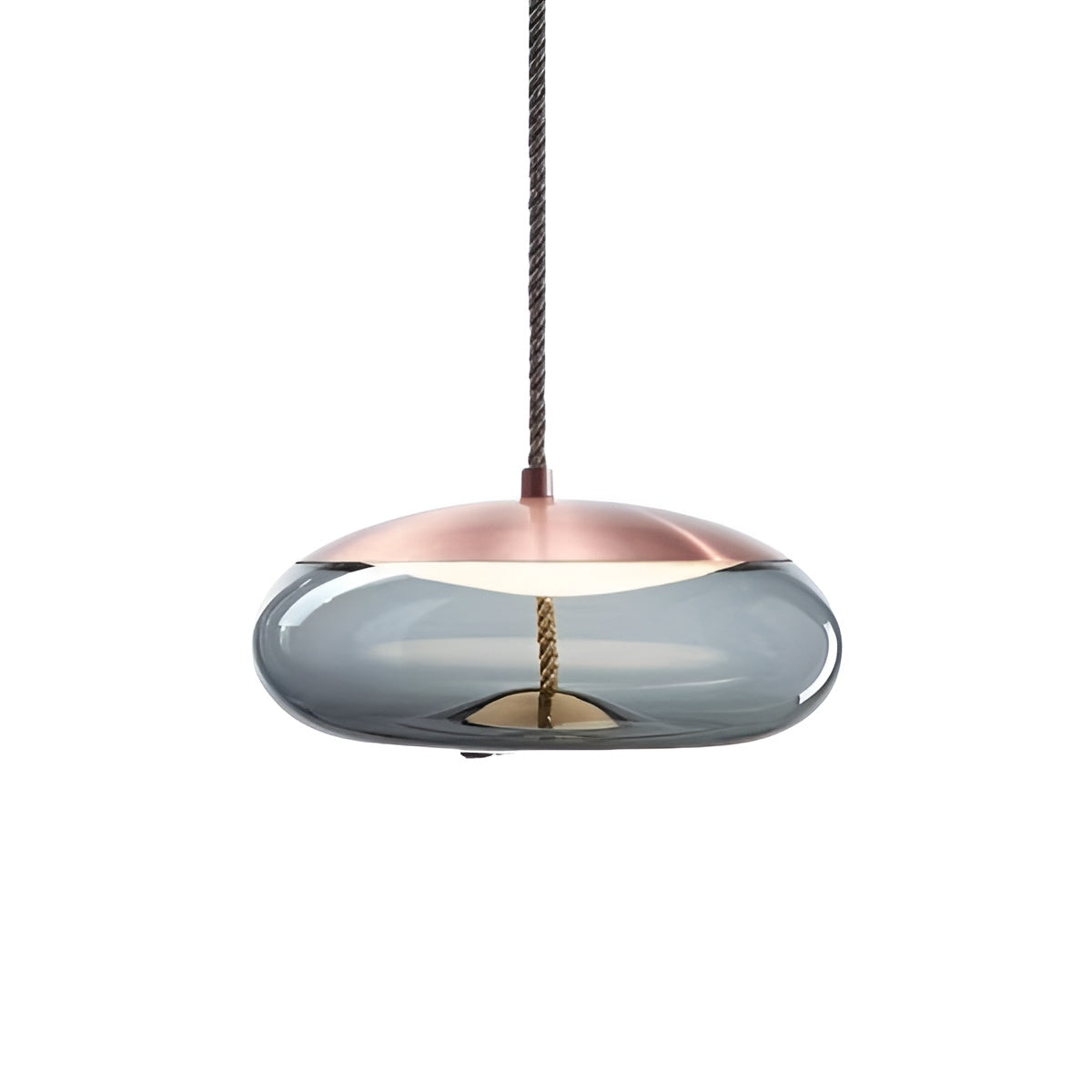 Vintage Industrial LED Knot and Coloured Glass Pendant Light