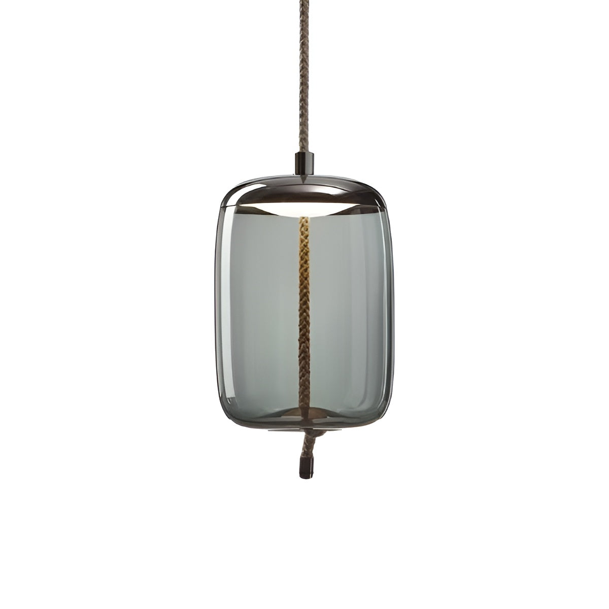 Vintage Industrial LED Knot and Coloured Glass Pendant Light