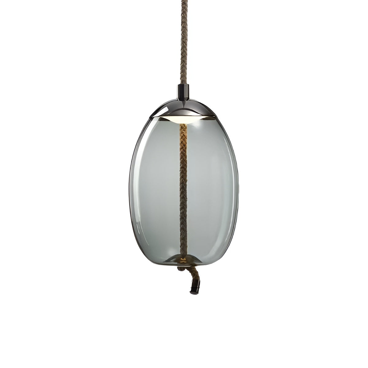 Vintage Industrial LED Knot and Coloured Glass Pendant Light