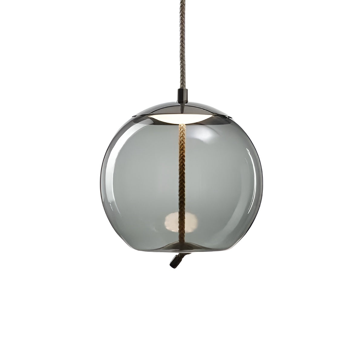 Vintage Industrial LED Knot and Coloured Glass Pendant Light
