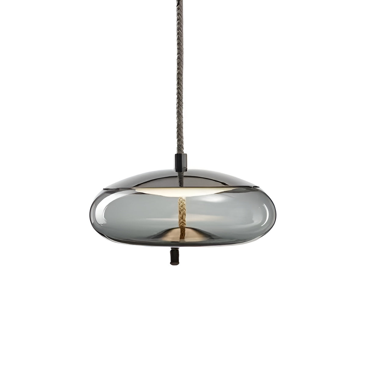 Vintage Industrial LED Knot and Coloured Glass Pendant Light