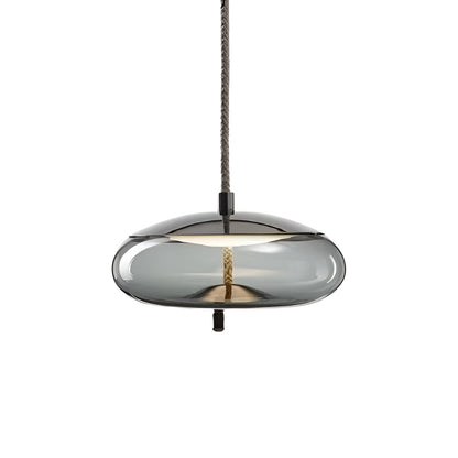 Vintage Industrial LED Knot and Coloured Glass Pendant Light