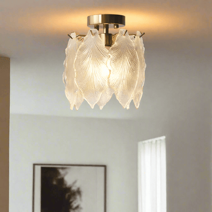 Vintage Luxury Tree Leaf Glass Ceiling Light