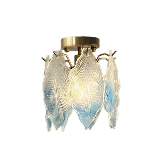 Vintage Luxury Tree Leaf Glass Ceiling Light