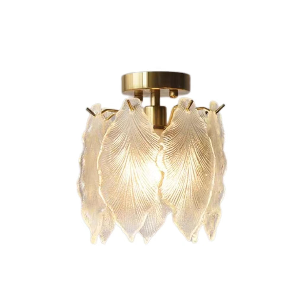 Vintage Luxury Tree Leaf Glass Ceiling Light