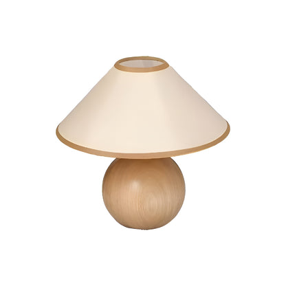 Vintage Minimalist Fabric Wooden Bedside Lamp