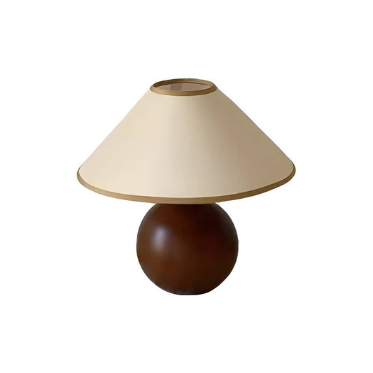 Vintage Minimalist Fabric Wooden Bedside Lamp